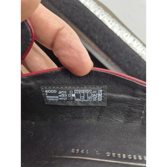 ECCO Women's Shoes Mules  Size 8 8.5 US 39 EU  Red Leather Croc Embossed (313 - Picture 12 of 12